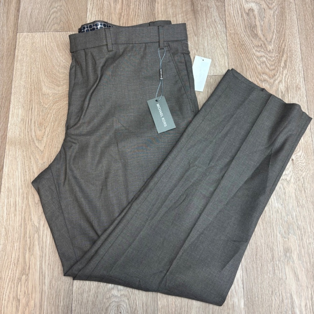 Michael Kors Matisse Mens Dress Pants 40W 32L Medium Brown